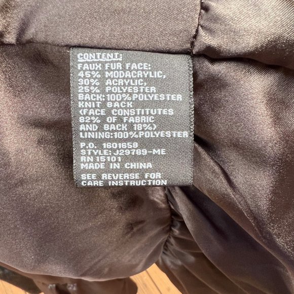 Jones New York - Womens Black Faux Fur Coat - Size M - Picture 2 of 7